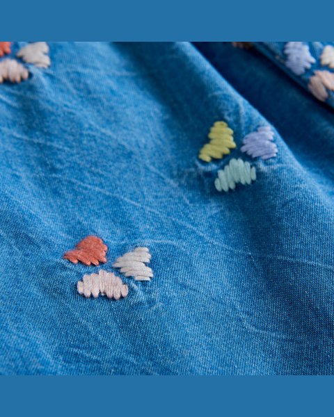 Denim shorts with embroidery (12 months-5 years)