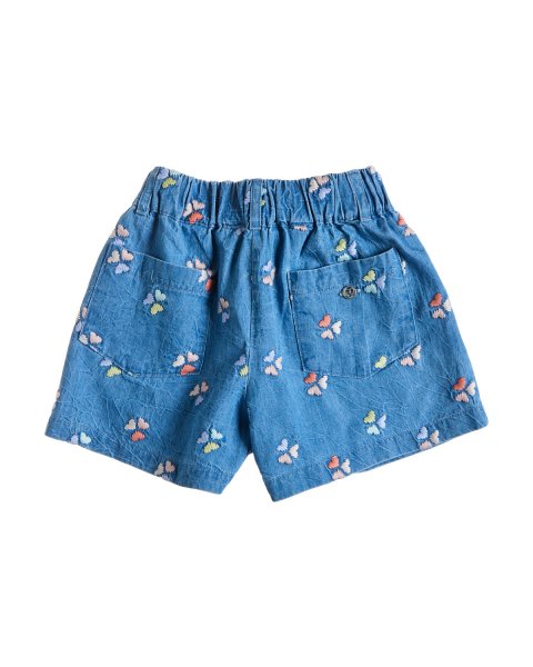 Denim shorts with embroidery (12 months-5 years)