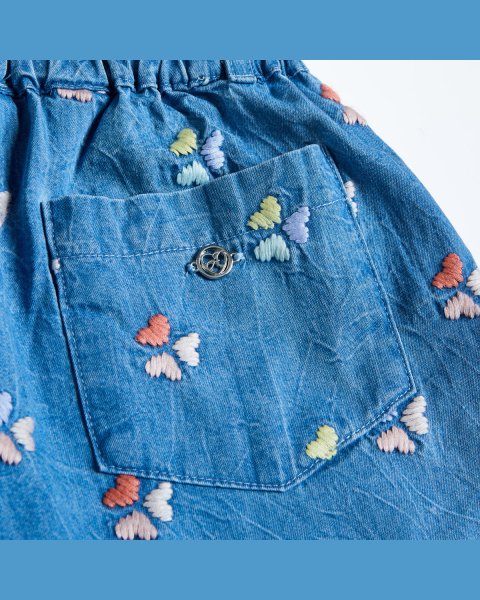 Denim shorts with embroidery (12 months-5 years)