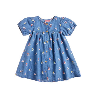 Denim dress with embroidery (12 months-5 years)