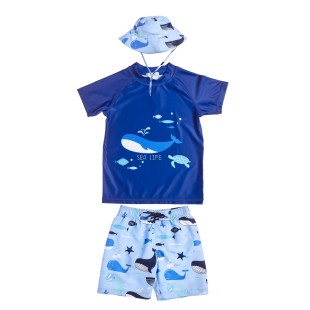 Swimsuit set with hat True Blue (9 months-5 years)