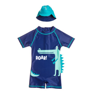 Swimsuit True Blue with hat (6 months-3 years)