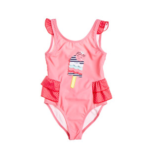 Swιmsuit with ruffles and embossed elements (12 months-5 years)