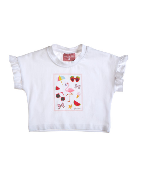 Σετ crop top με κολάν και κορδέλα μαλλιών (3-18 μηνών)