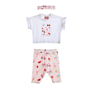 Set crop top with leggings and headband (3-18 months)
