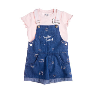 Denim overall Hello Kitty with top (12 months-8 years)