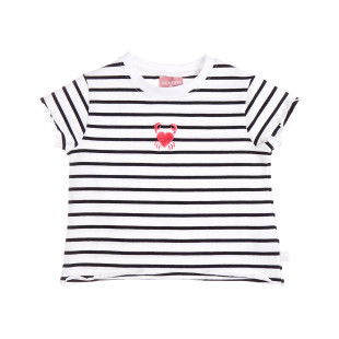 Top with stripes and embroidery (6-16 years)