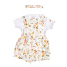Overall floral with rib top (3-18 months)