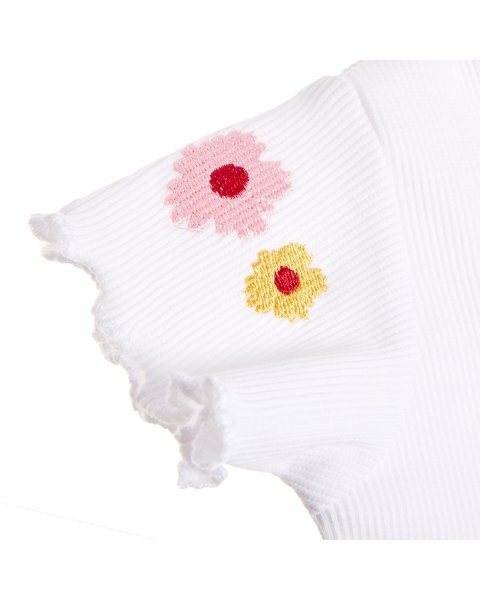 Overall floral with rib top (3-18 months)