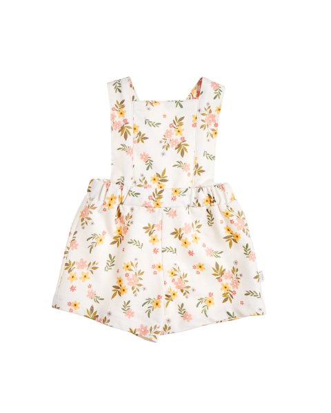 Overall floral with rib top (3-18 months)