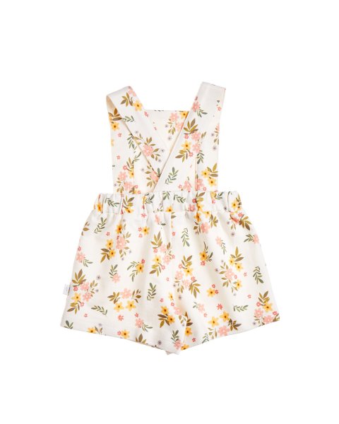 Overall floral with rib top (3-18 months)