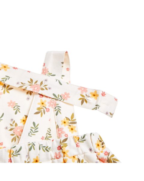 Overall floral with rib top (3-18 months)