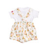 Overall floral with rib top (3-18 months)