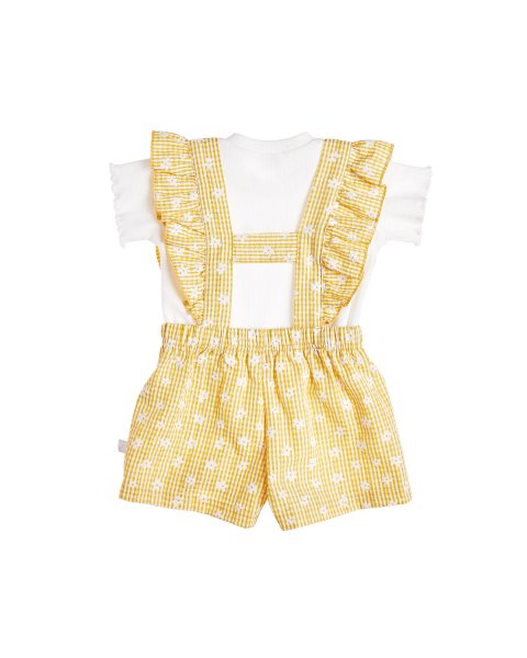 Overall with ruffles and rib top (1-18 months)