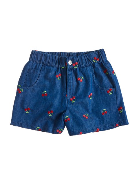 Denim shorts with embroidery (6-16 years)