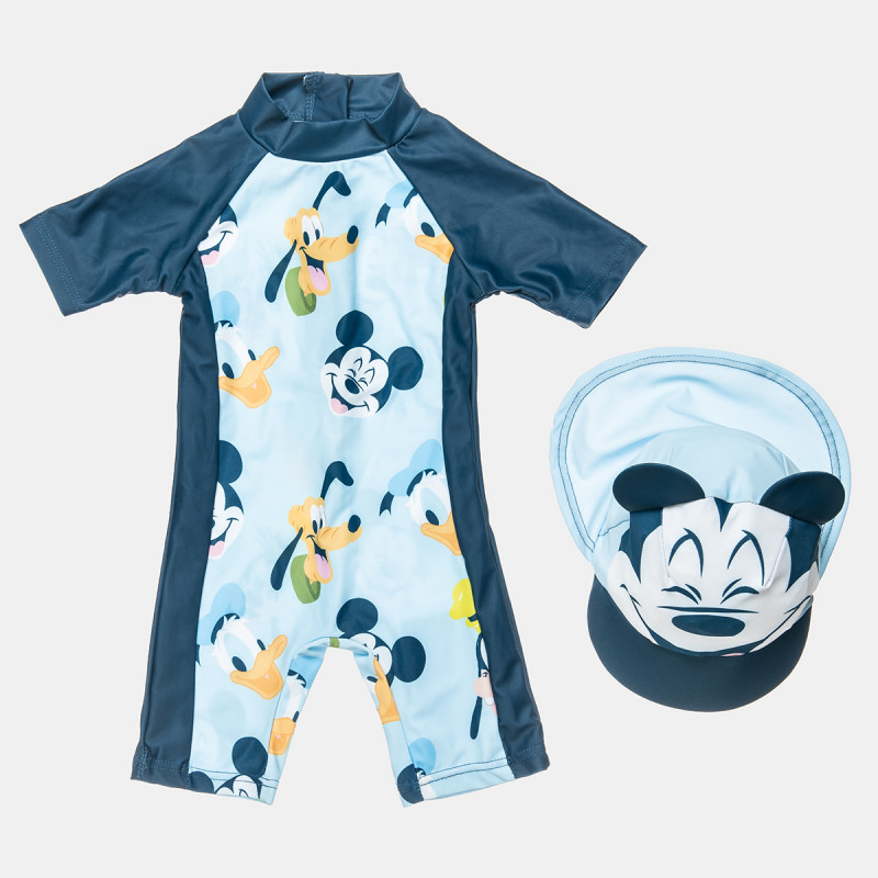 Swimwear Disney Donald & Mickey sun safe UPF50+ with hat (3-18 months)
