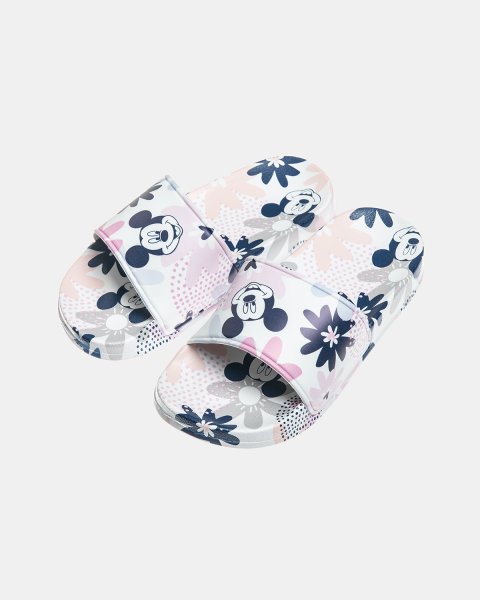 Slides Disney Mickey Mouse pink flowers (Size 30-35)