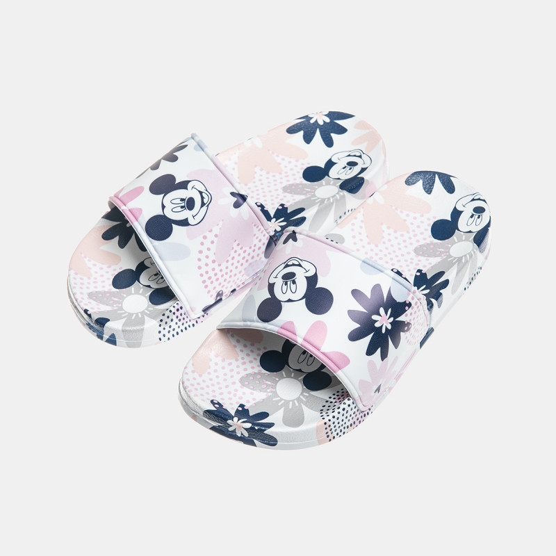 Slides Disney Mickey Mouse pink flowers (Size 30-35)