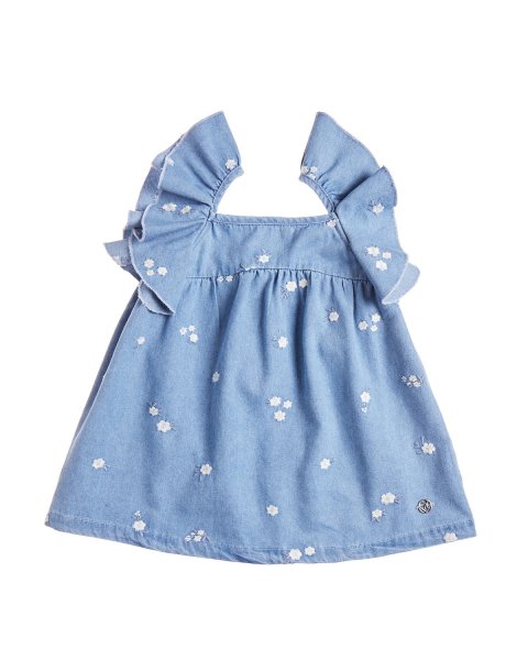 Denim dress with embroidery (12 months-5 years)