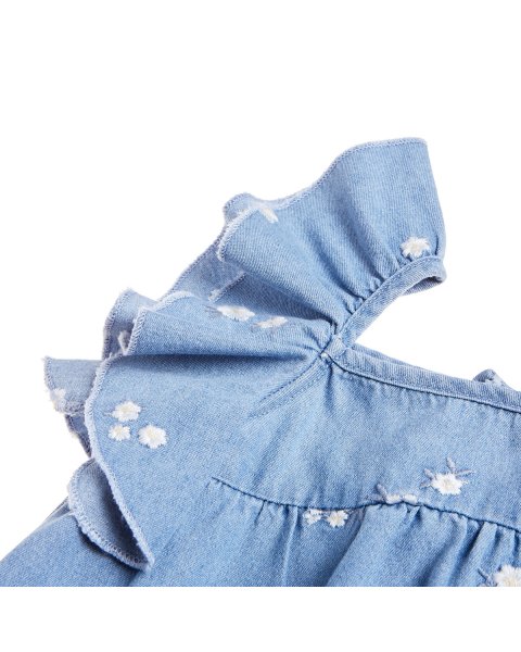 Denim dress with embroidery (12 months-5 years)