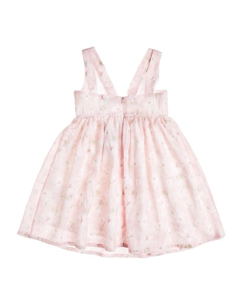 Dress with bow and floral pattern (12 months-5 years)