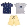 Σετ 3τμχ μπλούζα και βερμούδα Five Star (12 μηνών-5 ετών)