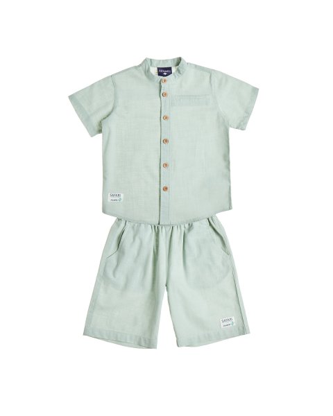 Linen shirt and shorts set (9 months-8 years)