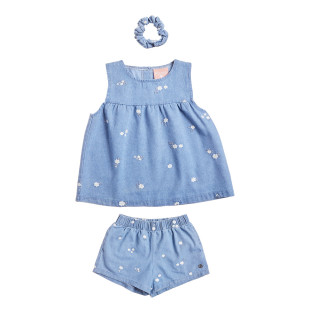 Σετ τζιν με scrunchie (18 μηνών-5 ετών)