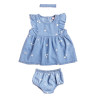 Set denim, slip and headband (3-18 months)
