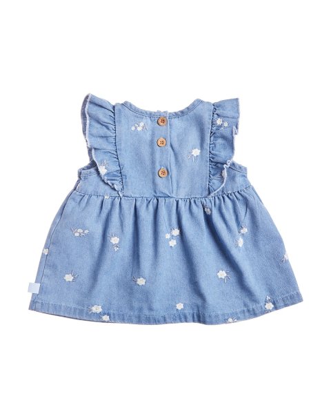 Set denim, slip and headband (3-18 months)