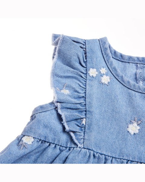 Set denim, slip and headband (3-18 months)