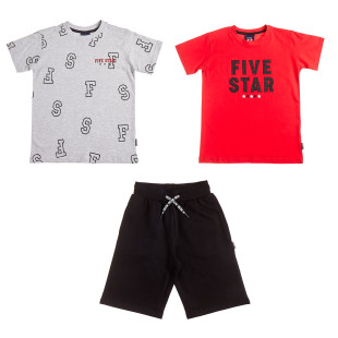 Set 3pcs t-shirt and shorts (6-14 years)