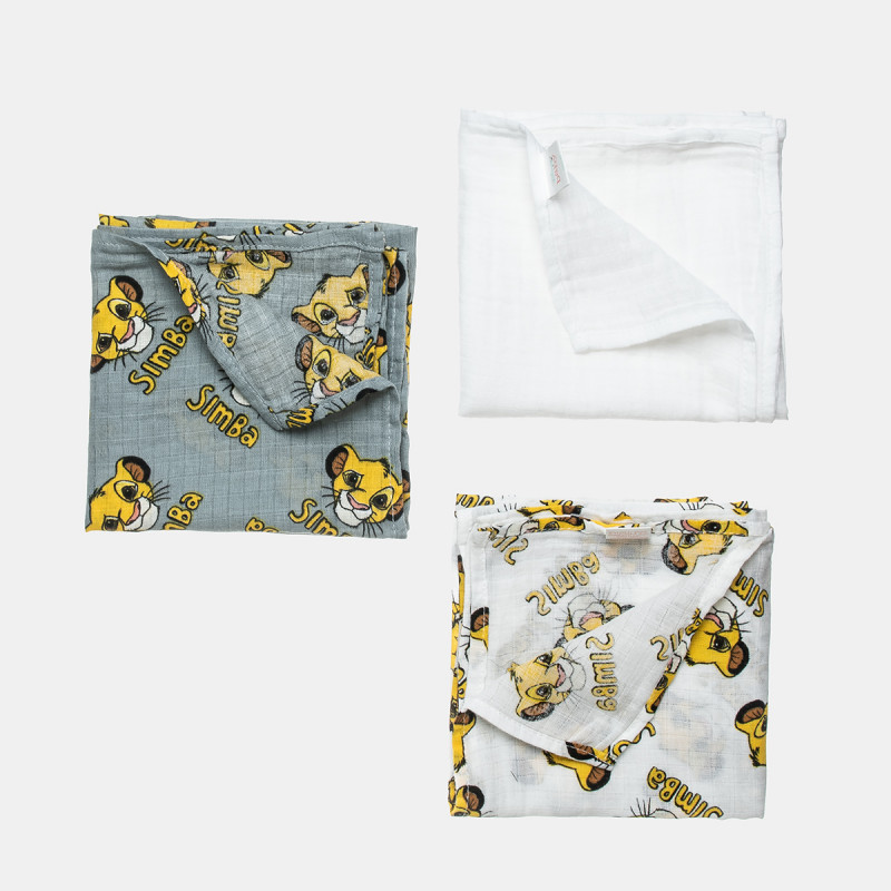 Muslin cloths Disney Lion King 3-pieces (73x68cm)