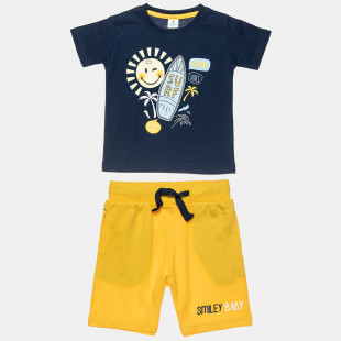 Σετ SmileyBaby® με τύπωμα surf (12 μηνών-3 ετών)