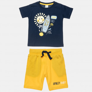 Set SmileyBaby® with surf print (12 months-3 years)