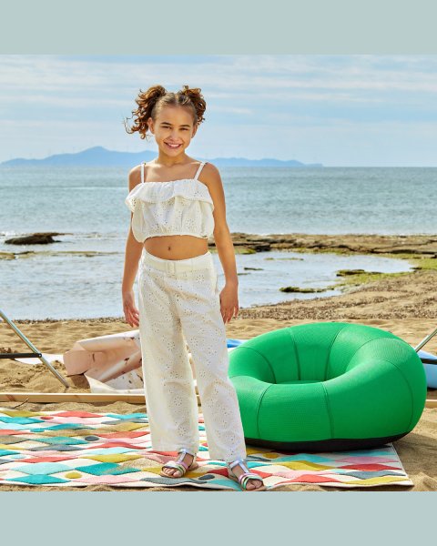 Pants with cutwork embroidery (6-14 years)