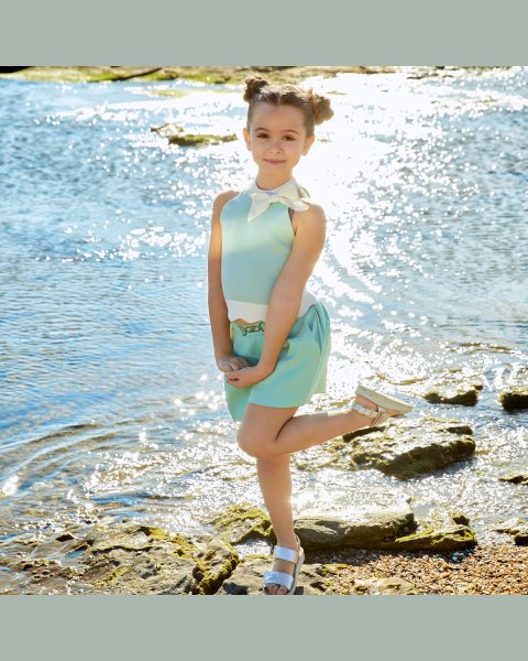 Viscose top with bow (6-14 years)