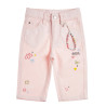 Denim pants with prints and bracelet (12 months-5 years)
