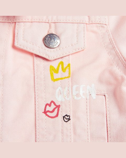 Denim jacket 100% cotton with prints (12 months-5 years)