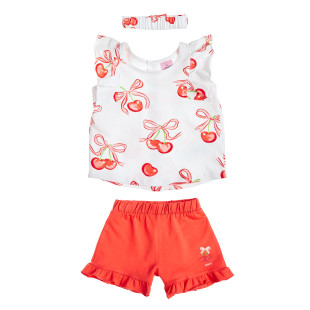 Set Tender Comforts with print and headband (3-18 months)