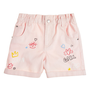 Denim shorts 100% cotton with prints (6-14 years)