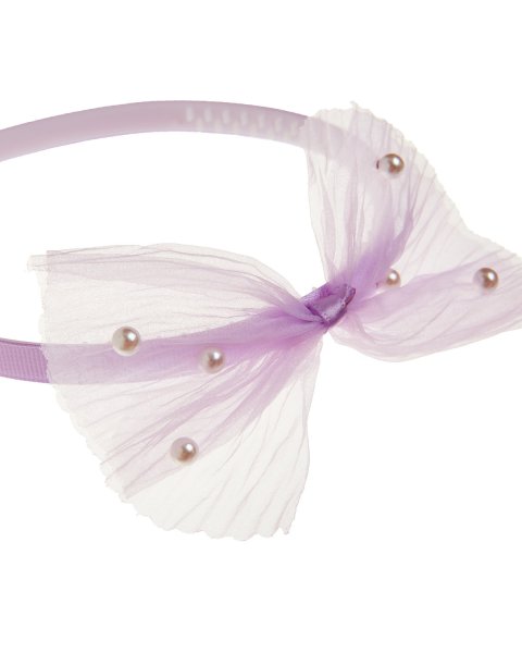 Hairband with bow and pearls