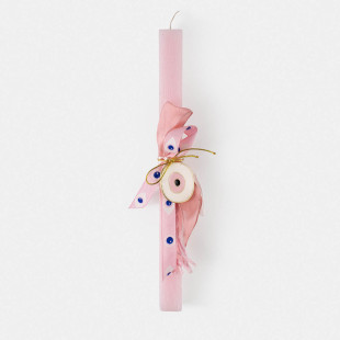 Easter Candle with pink decorative eye