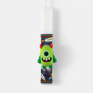Easter Candle with eraser monster