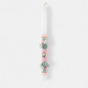 Easter Candle with flowers and pearls