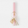 Easter Candle with pearls and feathers