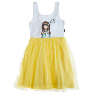 Dress Santoro with print and tulle bottom (6-14 years)