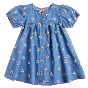 Denim dress with embroidery (12 months-5 years)