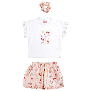 Set with print and scrunchie (12 months-5 years)