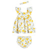 Dress with floral pattern and slip (6 months-4 years)